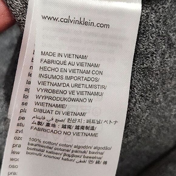 Calvin Klein Long sleeve Sweater For Men Size XL Gray Size Small Zipper On Front - Picture 8 of 9